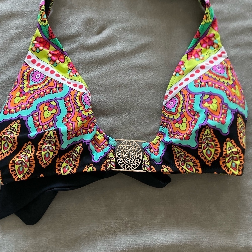 Trina Turk Moroccan Medallion Halter Bikini Top - Picture 7 of 7